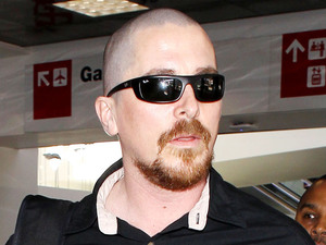 Christian Bale, shaved head, new look, ginger beard
