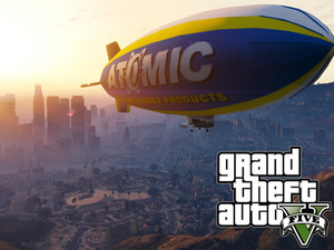 The 'Grand Theft Auto Five' pre-order blimp