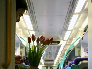 Romance on a train