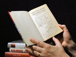 First edition Harry Potter book annotated by JK Rowling