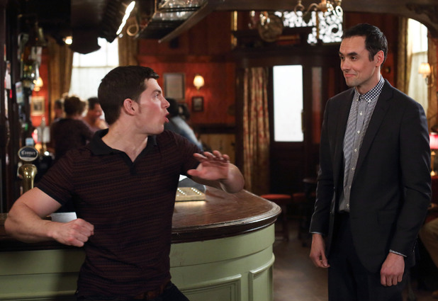 Joey punches Michael.