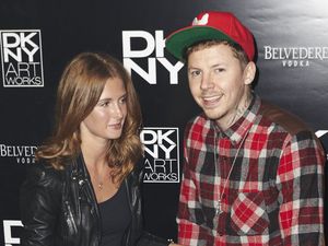 Millie Mackintosh, Professor Green, DKNY Artworks Launch, London, Britain