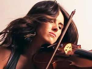 Violist Natalie Holt who pelted Simon Cowell with eggs