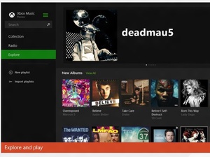 Leaked screenshot of the new Xbox Music