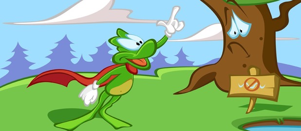 The new cutscenes in Superfrog HD