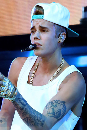 Justin Bieber performs live at the MGM Grand Garden Arena as part of his 2013 'Believe Tour'