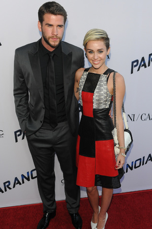 US premiere of PARANOIA Liam Hemsworth, Miley Cyrus