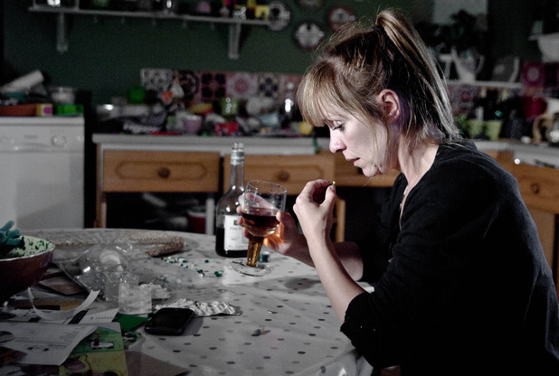 The prospect of being left alone is too much for Rhona.
