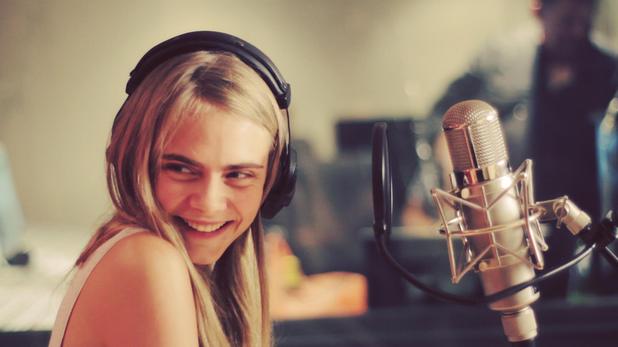 Cara Delevigne performing with Will Heard