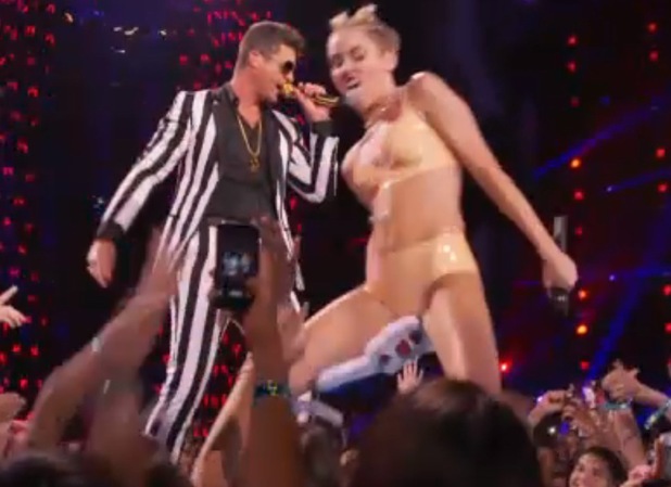 Miley Cyrus performs at the MTV VMAs