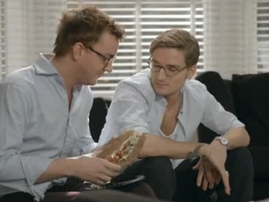Francis shows off his sandwich to Proudlock