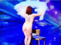 Burlesque dancer Scarlet danced to 'The Bare Necessities'.