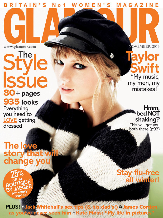 Taylor Swift on the cover of Glamour magazine. 