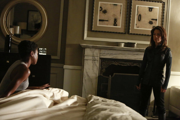 Pascale Armand as Akela Amadour and Ming-Na Wen as Melinda May in 'Agents of SHIELD' S01E04: 'Eye Spy'