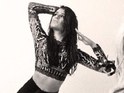 Glee actress posts pictures from the shoot of her debut album cover.