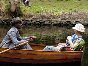 Gary Carr as Jack Ross and Lily James as Lady Rose in Downton Abbey series 4 episode 7