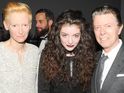 David Bowie makes rare public appearance to honour Tilda Swinton.