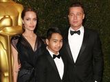 Angelina Jolie, Maddox and Brad Pitt