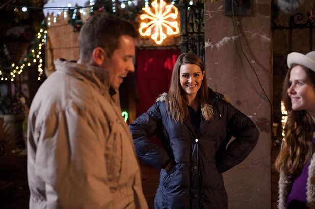 Ashley Taylor Dawson, Anna Passey and Susan Loughnane behind the scenes at Hollyoaks