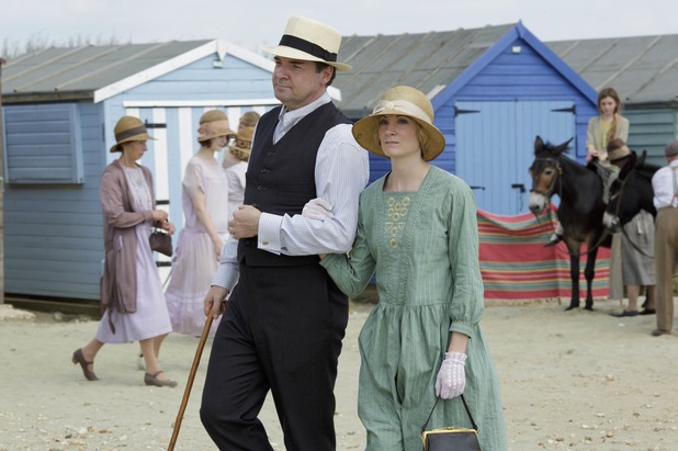 Brendan Coyle as Mr Bates and Joanne Froggatt as Anna Bates in Downton Abbey Christmas Special