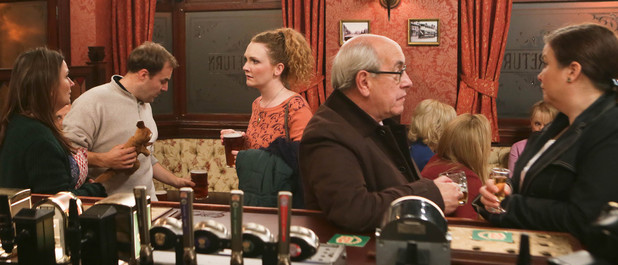 News of Hayley's death spreads around Weatherfield.