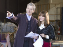 See the new Doctor with co-star Jenna Coleman on the set of the BBC sci-fi.