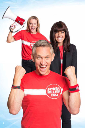 Gary Lineker, Gaby Logan and Claudia Winkleman for Sport Relief