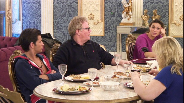 Some of the housemates enjoy a roast