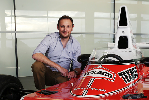 Niki Faulkner with the McLaren from Rush