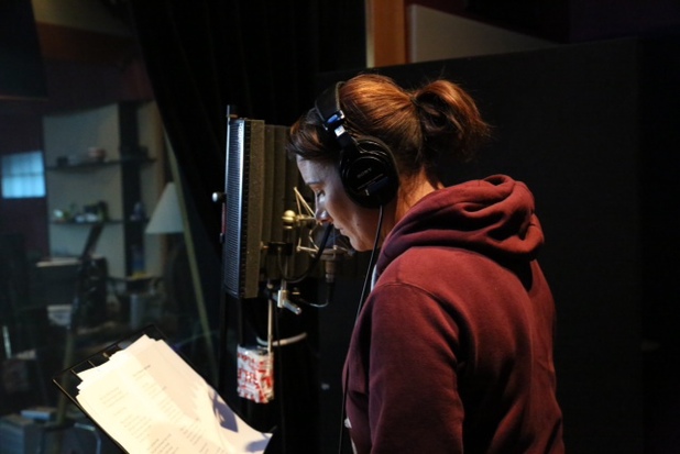 Sam Bailey in the studio