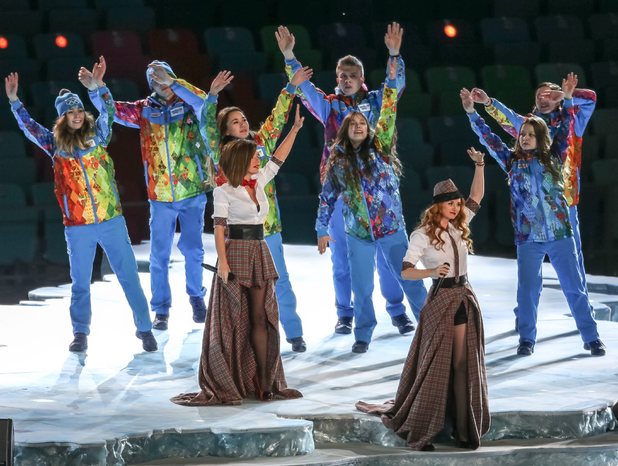 Tatu Perform At Sochi Winter Olympics Opening Pre Show Images Video Showbiz News Digital Spy