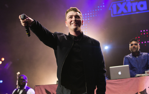 Sam Smith performing in concert