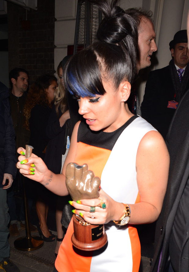 Lily Allen at the NME Awards 2014, Brixton Academy, London