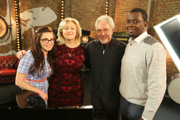Tom Jones with his team: Georgia, Sally Barker and Bizzi Dixon