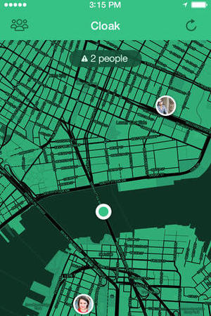 Screenshot of stealth app Cloak