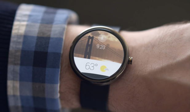 Moto 360 smartwatch running Android Wear