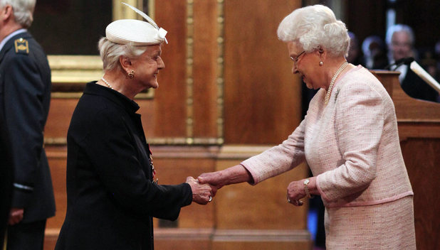 Angela Lansbury is made a Dame Commander by Queen Elizabeth II