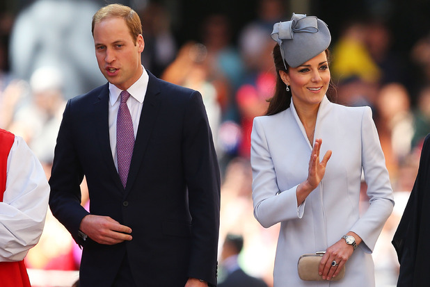 Prince William and Kate arriving at St. Andrew's Cathedral for Easter Sunday Service in Sydney, Australia