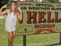 We shove a globe at the star & ask her to find 5 locations against the clock.