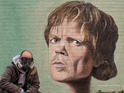 A mural of Tyrion Lannister is unveiled in Manchester by graffiti artist Akse.