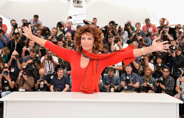CANNES, FRANCE - MAY 21: Sophia Loren attends a photocall to present Cannes Classics at the 67th Annual Cannes Film Festival on May 21, 2014 in Cannes, France. (Photo by Pascal Le Segretain/Getty Images)