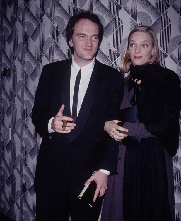 UNITED STATES - Director Quentin Tarantino with actress Uma Thurman, circa 1994. (Photo by Time & Life Pictures/Getty Images) 