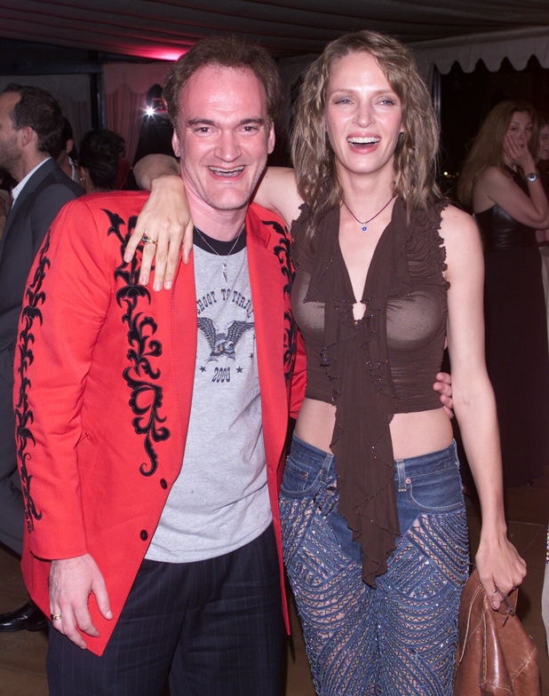 Uma Thurman and Quentin Tarantino at the 'Chelsea Walls' party at the 54th Cannes Film Festival in Cannes, France, 5/11/01. Photo by Dave Hogan/MP/Getty Images