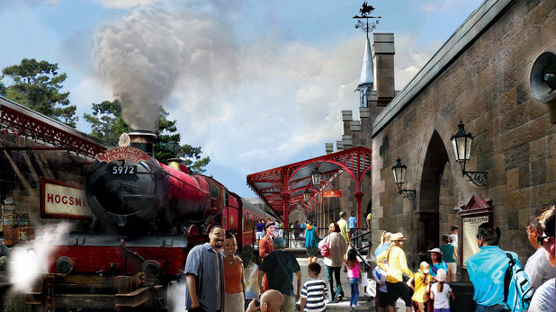 Concept rendering of The Wizarding World of Harry Potter - Hogsmeade Station