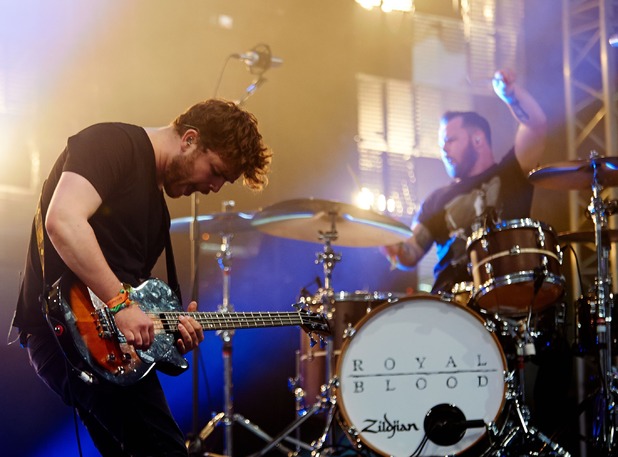 Mike Kerr and Ben Thatcher of Royal Blood performs on Day 2 of the Glastonbury Festival at Worthy Farm