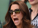 Prince William and the Duchess of Cambridge can't look as Andy Murray exits Wimbledon.
