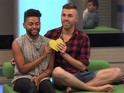 Mark Byron and Christopher Hall get cosy in the store room and under the covers.