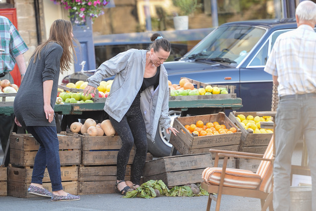 Actors seen of set for the filming of JK Rowling's 'The Casual Vacancy' - Part 3
Keeley Forsyth, Abigail Lawrie