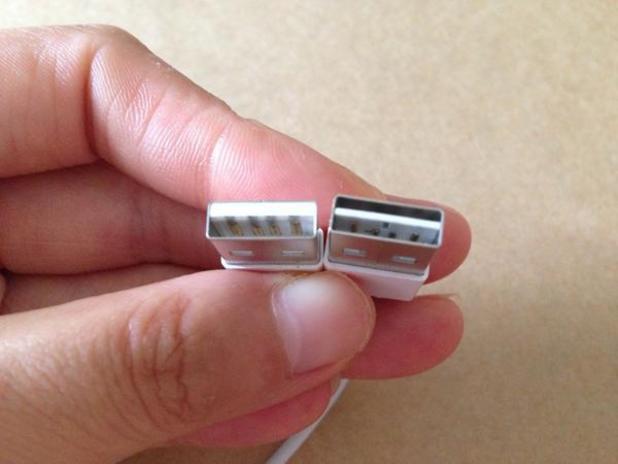 Reversible USB cable for iPhone 6