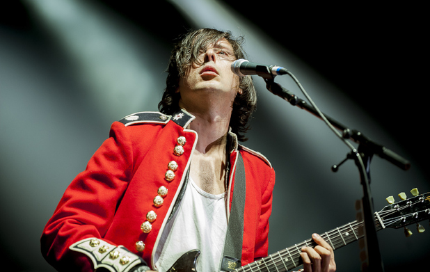 Carl Barat of The Libertines performs at Alexandra Palace